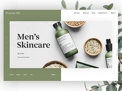 Minimal Skincare Landing Page clean ecommerce landing page minimal product shop skincare web web design website