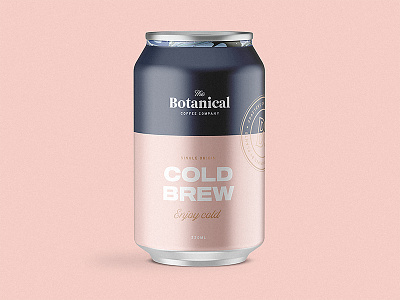 The Botanical Coffee Co Cold Brew brand branding coffee cold brew lettering logo packaging stamp type typography vintage
