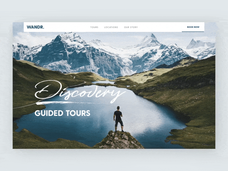 Discovery Tours Parallax Header Scroll