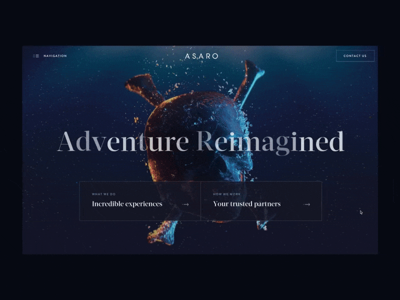 Asaro – Scrolling Interactions animation brand branding clean design header interaction interface landing page minimal ui ux web web design website