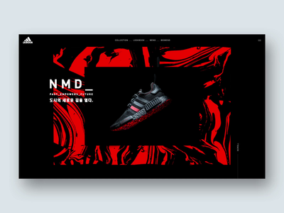 NMD Cursor and Scrolling Interactions adidas after effects animation clean fashion interaction interface landing page minimal shoe ui ux web web design website