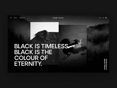 Kyoto Black Look book + Live Demo! after effects animation clean design interaction interface landing page minimal photography typography ui ux web web design website