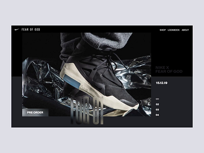 Nike x FOG Image Displacements after effects animation clean design displacement interaction interface landing page minimal nike transition ui ux web design website