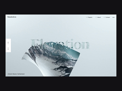 Elevation Transition after effects animation cinema 4d clean cloth interaction interface minimal octane photography ui ux web web design webgl website x particles