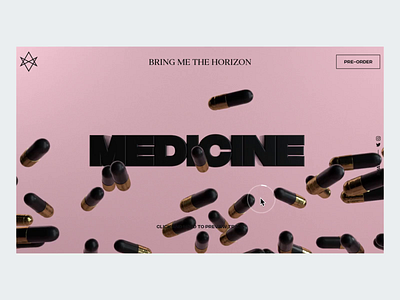 Medicine Track Preview 💊 after effects animation cinema4d clean interaction interface landing page music music player octane ui ux web web design website x particles