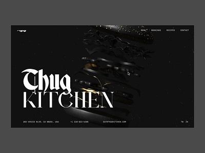 Thug Kitchen Restaurant Concept 🍔 after effects animation brand branding food interaction interface landing page logo restaurant typography ui ui design ux web web design website