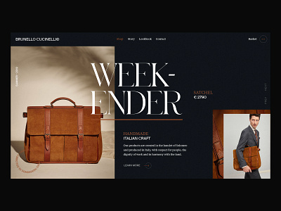 Luxury Bag Site Concept animation branding clean fashion interaction interface landing page luxury minimal photography product product page typography ui ui designer ux web web design website