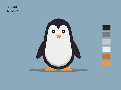 Penguin character design flatdesign graphic design illustration penguin