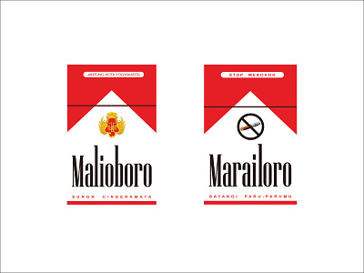 parody design cigarette flat design graphic design logo parody poster
