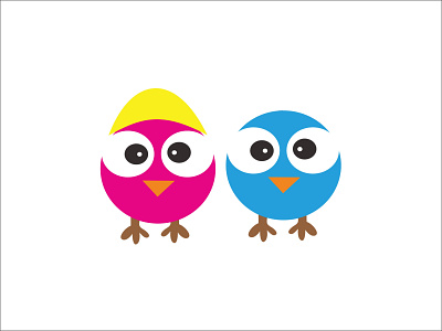 twin owl flatdesign graphic design illustration owl twin