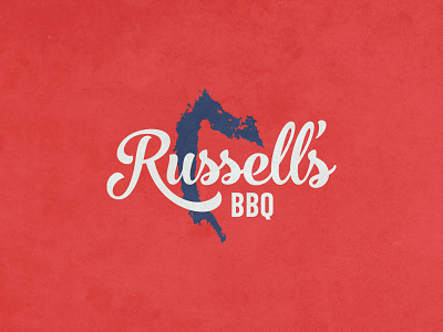 Russell's BBQ Logo bbq branding graphic design lake logo design