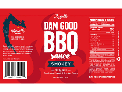 Russell's BBQ - Smokey BBQ Sauce Label