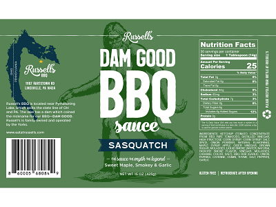 Russell's Dam Good BBQ Sauce - Sasquatch