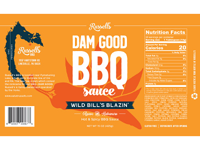 Russell's Dam Good BBQ Sauce - Wild Bill's Blazin'