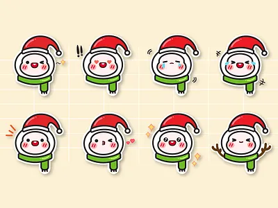 Bilbo Snowman Emoji Stickers (Christmas Edition) app cartoon character design chat christmas design digital art emoji emoticon graphic design icon illustration illustrator interaction design snowman social media stickers vector