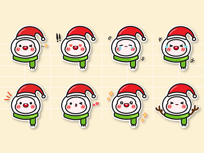 Bilbo Snowman Emoji Stickers (Christmas Edition)