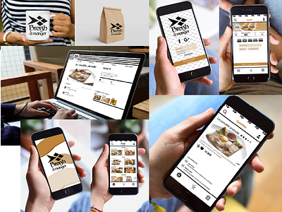 Identité visuelle restaurant / application site web app branding design graphic design logo ui vector web web design