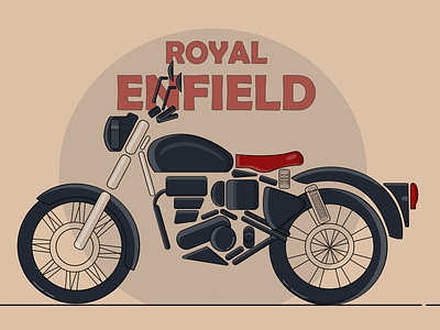 Royal Enfield app bike branding design flat icon illustraion illustrator logo minimal royal enfield vector illustration