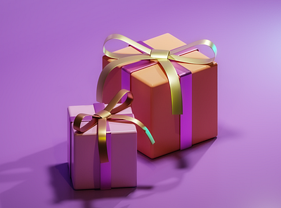 Gift Box 3d app blender3d branding christmas design gift box logo minimal