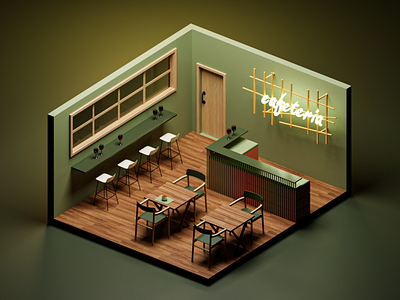 cafe INTERIOR by Minu Gnanas on Dribbble