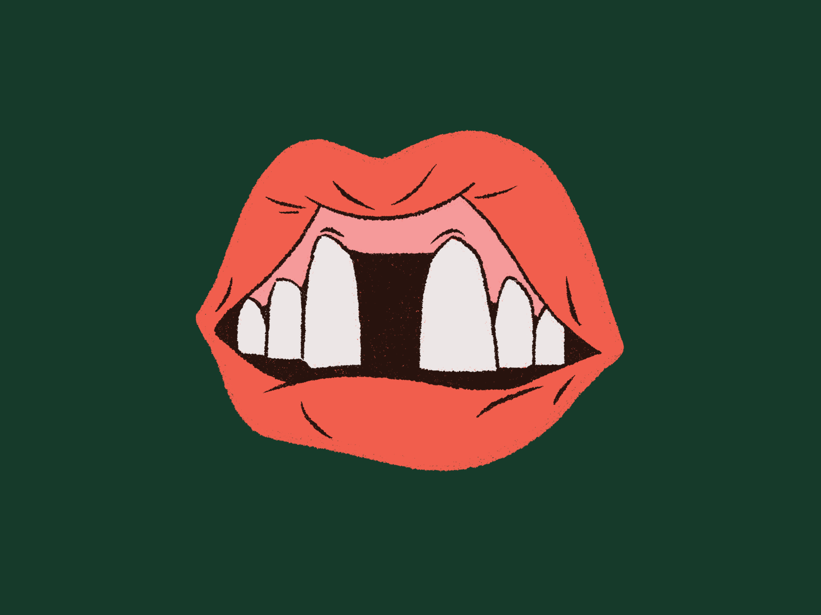 MONEY TALKS animation 2d eat face girl illustartion lips lipstick loop money penny procreate talk teeth woman