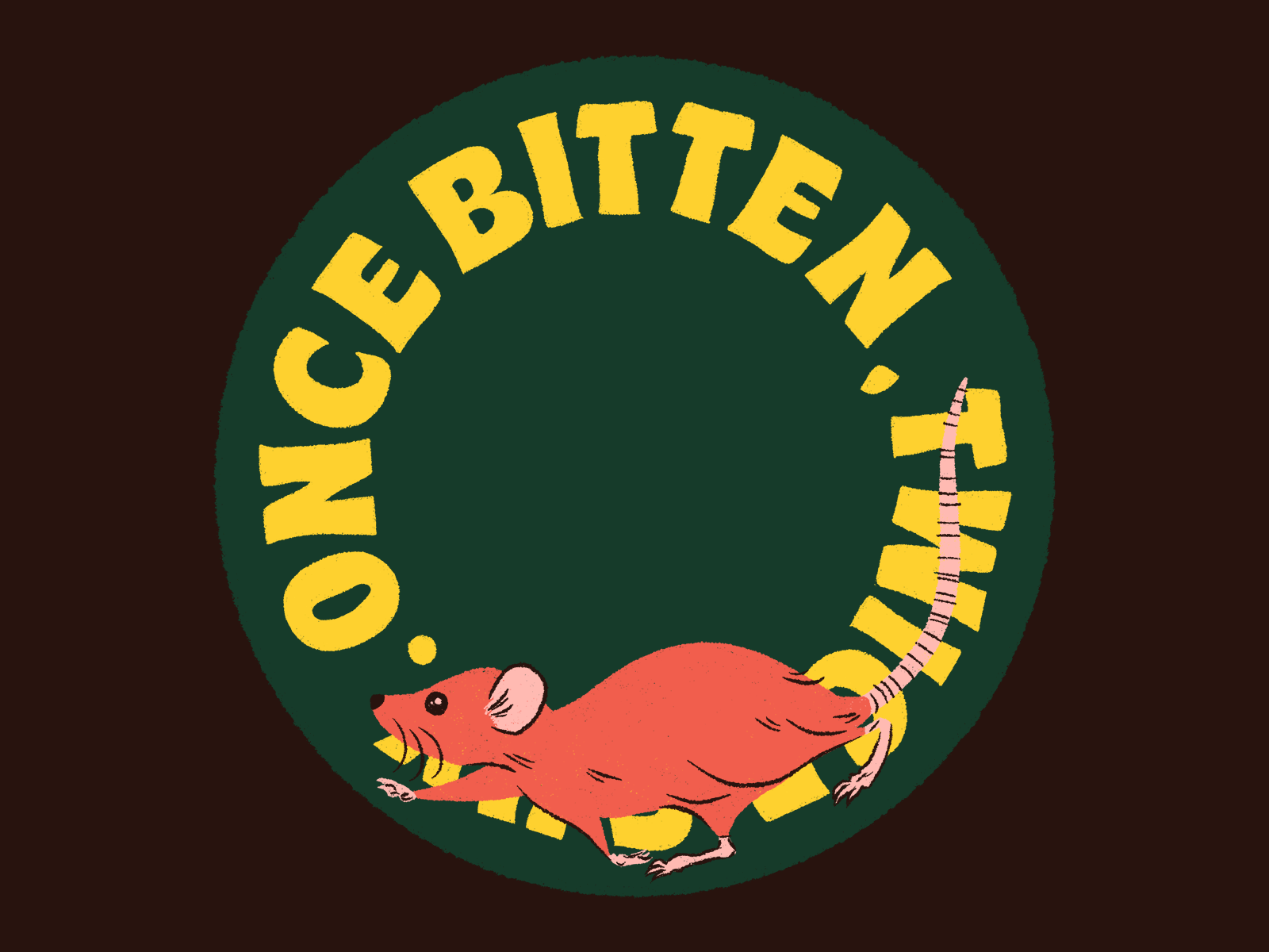 ONCE BITTEN, TWICE SHY animated gif animation drawing gif giphy illustration loop motion procreate rat rat race run shy wheel