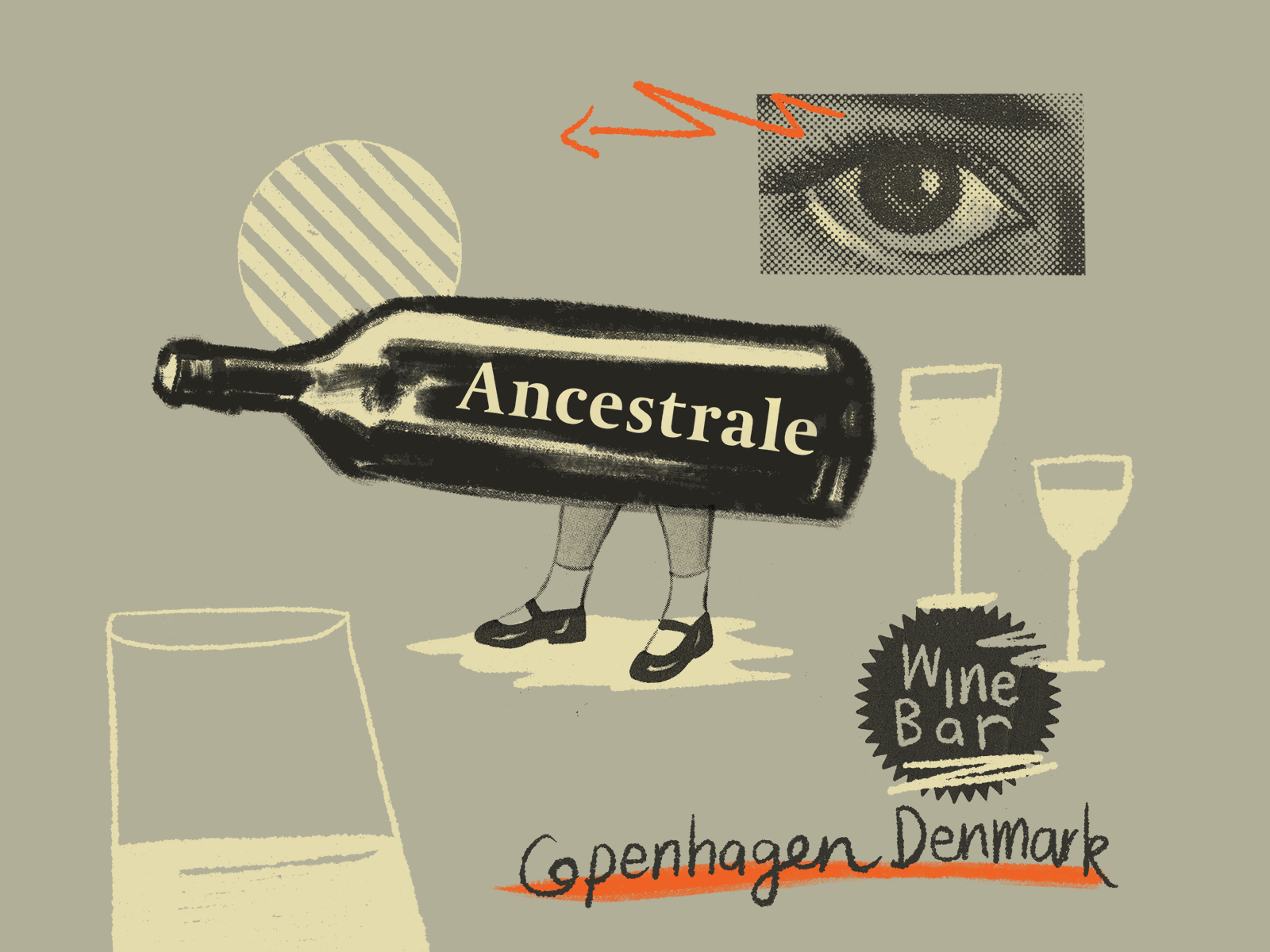 Ancestrale Web branding copenhagen gif halftone illustration landign page open season web design winebar