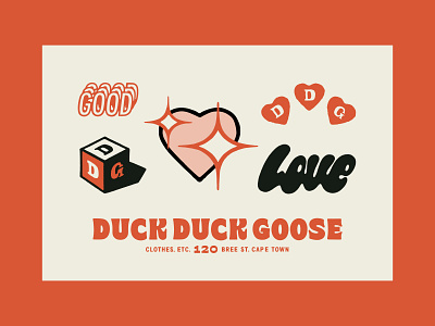 DUCK DUCK GOOSE cape town font free font heart illustration logo logo design love procreate streetwear type typogaphy vector