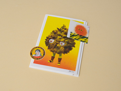 Weedle cannabis grain illustration photography print procreate sticker texture zine