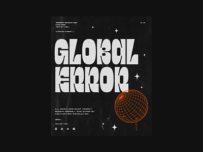 Global Error 2020 dystopia error future globe poster print texture
