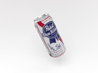 Pabst Can 3d 3d animation 3d modeling animation beer can c4d cinema4d clean 3d design pbr redshift