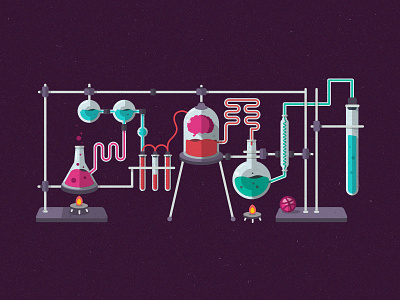The Laboratory flat design icon illustration illustrator lab laboratory science vector web web design website