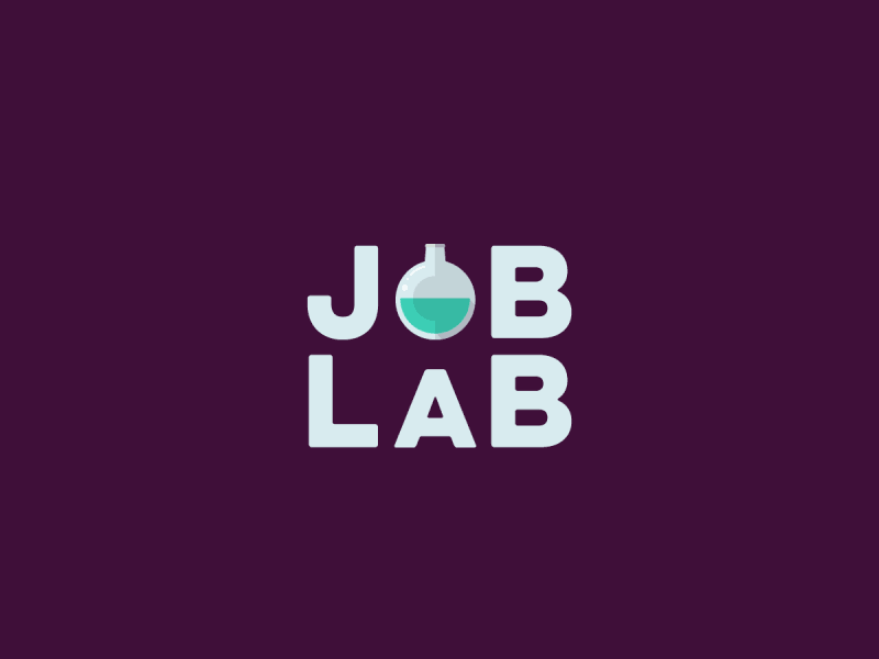 Job Lab after effects animation branding clean flat gif identity logo motion playful science web