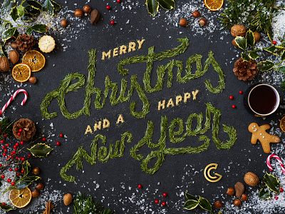 Merry Christmas from GC 2015 2015 card christmas custom festive food lettering logo photography script timelapse typography