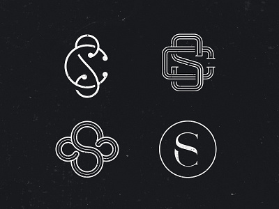 SC Monogram black brand branding icon identity logo mark monogram rustic stamp white