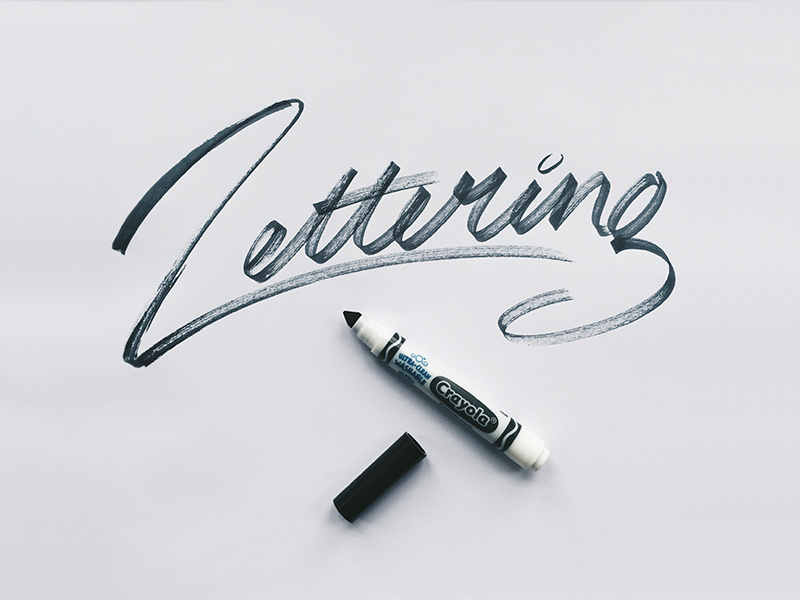 Crayola Lettering practice handstyle handtype crayola script custom brush typography type lettering