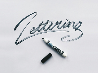 Crayola Lettering brush crayola custom handstyle handtype lettering practice script type typography