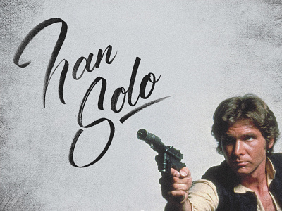 Han Solo brush crayola custom han solo hand identity lettering script star wars type typeface typography