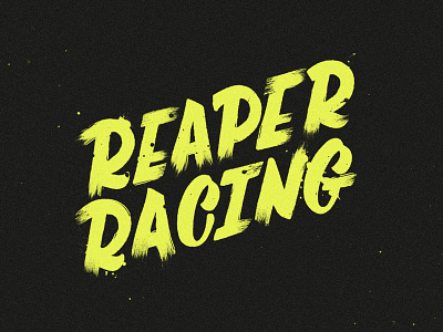 Reaper Racing branding brush custom halloween hand lettering inktober lettering logo reaper script type typography