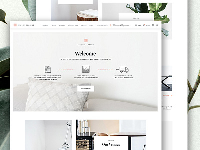 Maison Flâneur Homepage clean daily ui e commerce fashion homepage homeware landing layout minimal ui web website