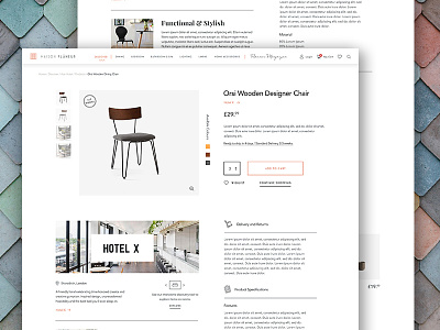 Maison Flâneur Product clean e commerce fashion homepage homeware landing layout minimal ui web website