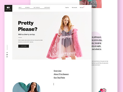 Lazy Oaf Lookbook brand ecommerce editorial fashion lazy oaf lookbook minimal ui web web design webside