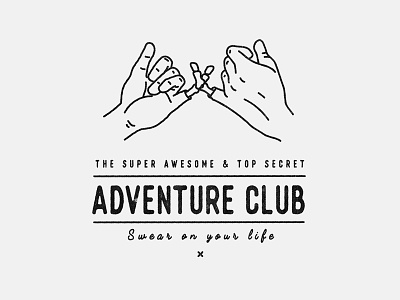 Super Awesome Adventure Club adventure branding club extreme sports illustration logo pinky promise skate snowboard stamp surf texture