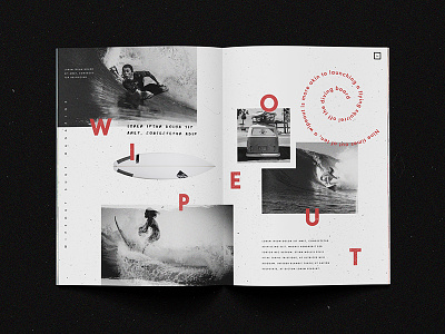 Wipe Out Magazine extreme sports layout magazine surf surfing typography wipeout