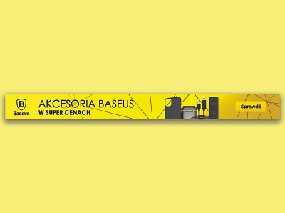 Banner Baseus add banner design logo minimal typography ui ux website