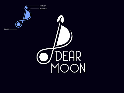 DearMoon project logo Design brand identity branding design logo design logocreation logoinspiration logomaker logoprocess minimal