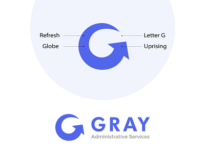 Gray Administrative Services logo brand identity branding design logo logo design logocreation logoinspiration logomaker logoprocess minimal