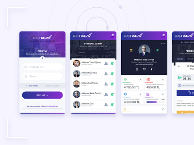 Corp Follow Mobile Ui / Ux Design