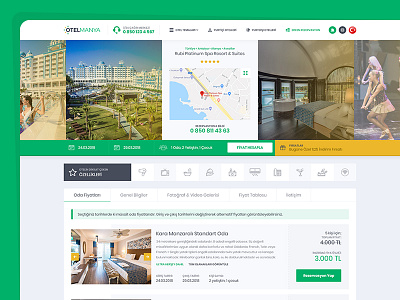 Hotel Booking / Hotel Details art booking clean flat follow green hotel hotel booking layout tour ui design ux design