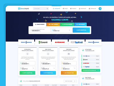 Banka Kredi Sistemi Arayüz Tasarımı app arayüz banka colorful finans flat design kredi mobile ui ui desing ux